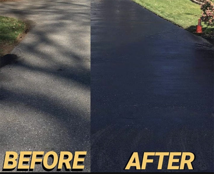Sealcoating before and after